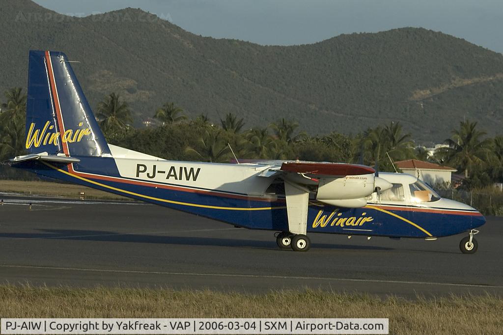 PJ-AIW, 1987 Pilatus Britten-Norman BN-2A-26 Islander C/N 2038B, Winair BN2 Islander