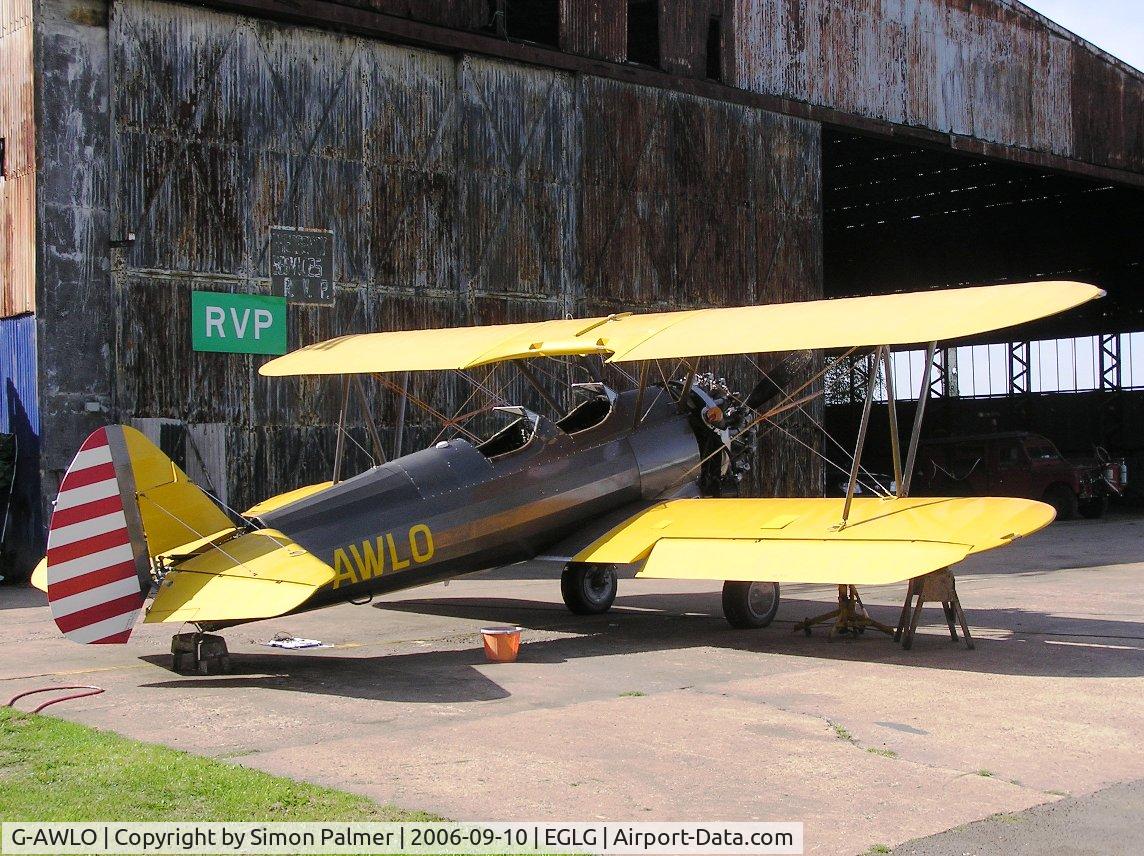 G-AWLO, 1943 Boeing E75 C/N 75-5563, Boeing-Stearman E75 at Panshanger airfield