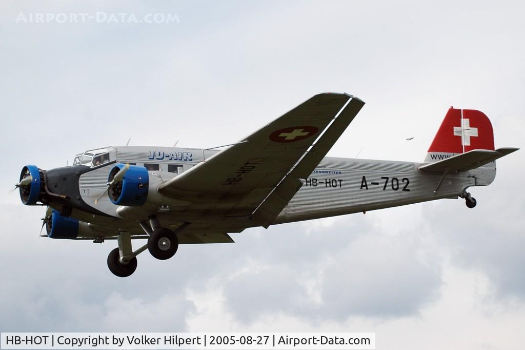 HB-HOT, 1939 Junkers Ju-52/3m g4e C/N 6595, Junkers Ju 52/3m of Ju-Air