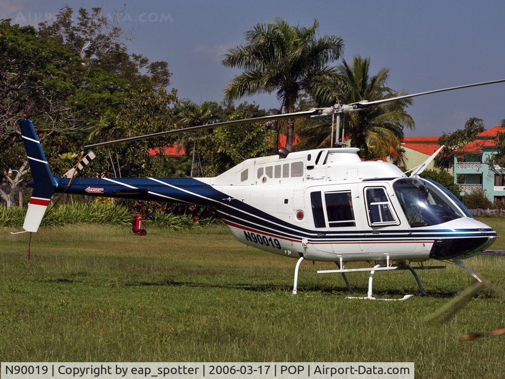 N90019, 2000 Bell 206B JetRanger C/N 4538, off heliport near playa dorada hotel complex