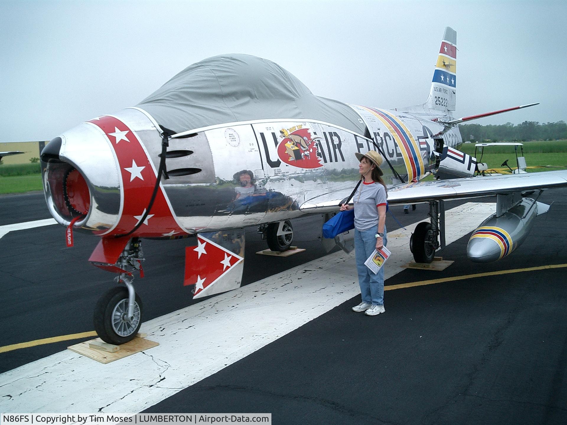 N86FS, 1954 Canadair F-86 MK.5 Sabre C/N 1157, N86FS at 2005 Lumberton airshow