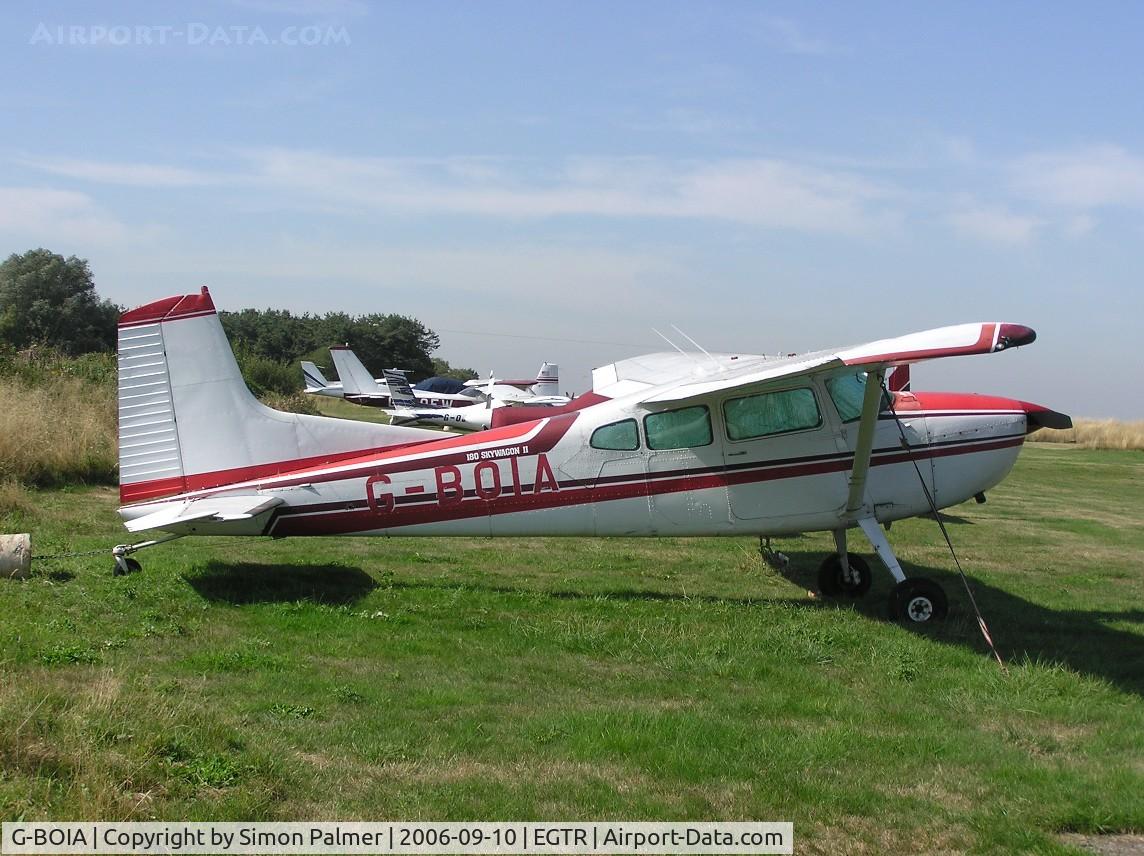 G-BOIA, 1980 Cessna 180K Skywagon C/N 18053121, Cessna 180K Skywagon on a sunny day at Elstree