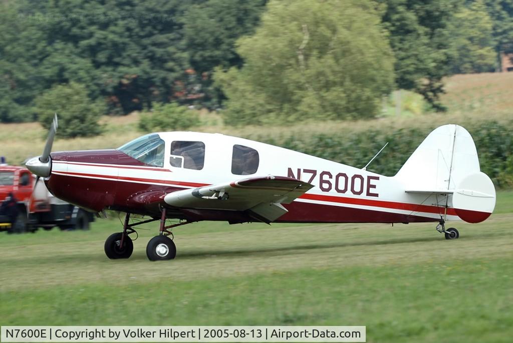 N7600E, 1958 Bellanca 14-19-2 Cruisair Senior C/N 4102, Bellanca Cruisemaster