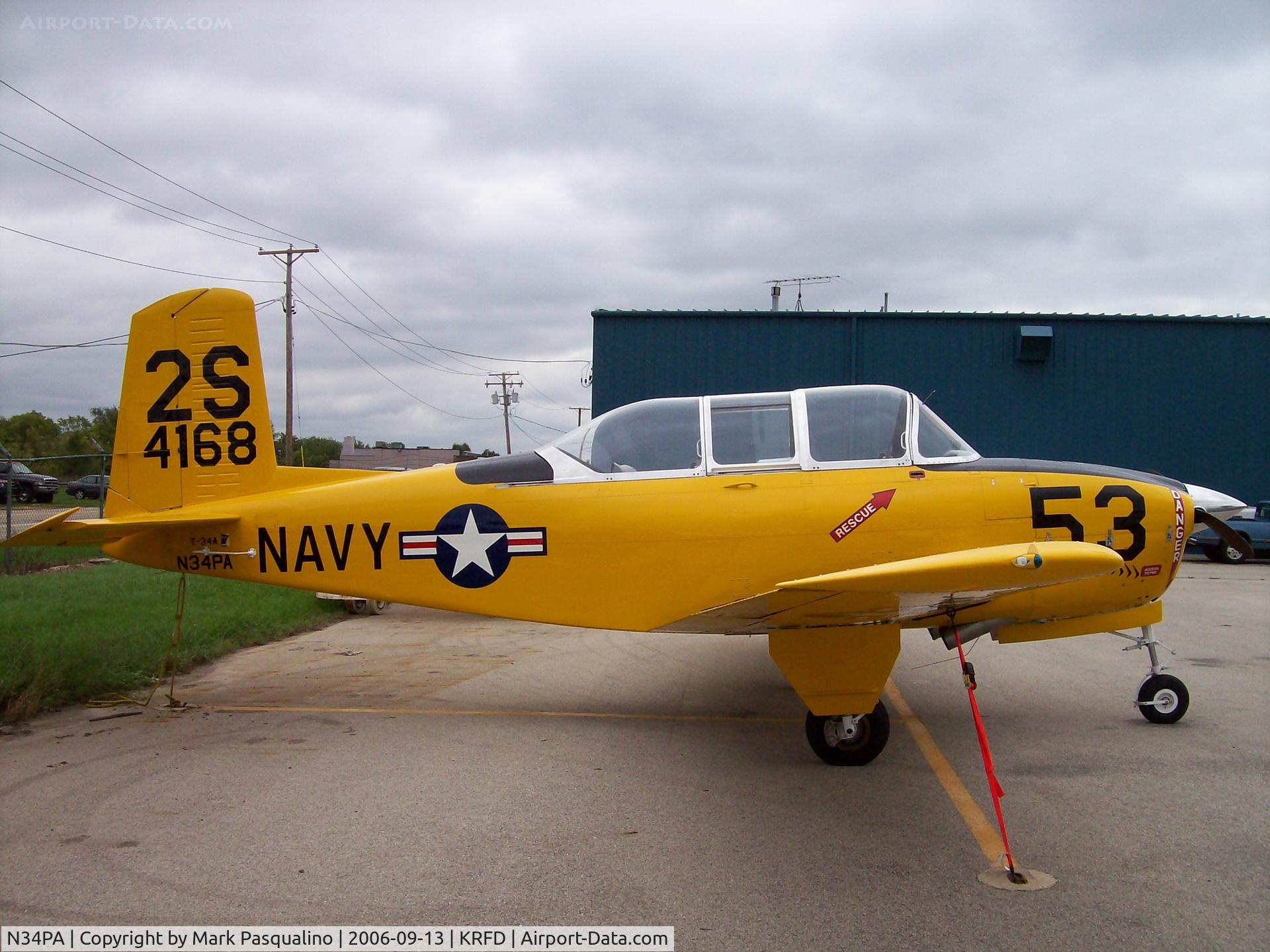 N34PA, 1955 Beech T-34A (A45) Mentor Mentor C/N G-268, Beech T-34A