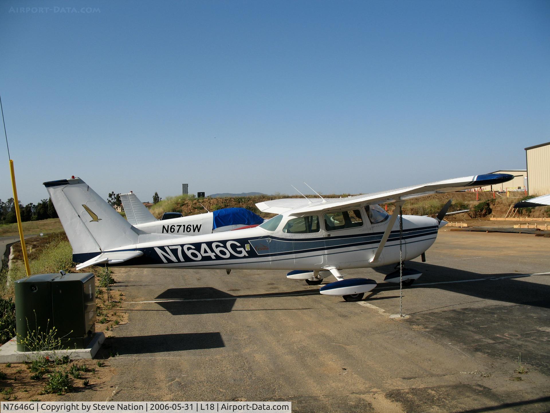 N7646G, 1970 Cessna 172L C/N 17259346, 1970 Cessna 172L visiting from Marietta, CA @ Fallbrook Community Airpark Airport, CA