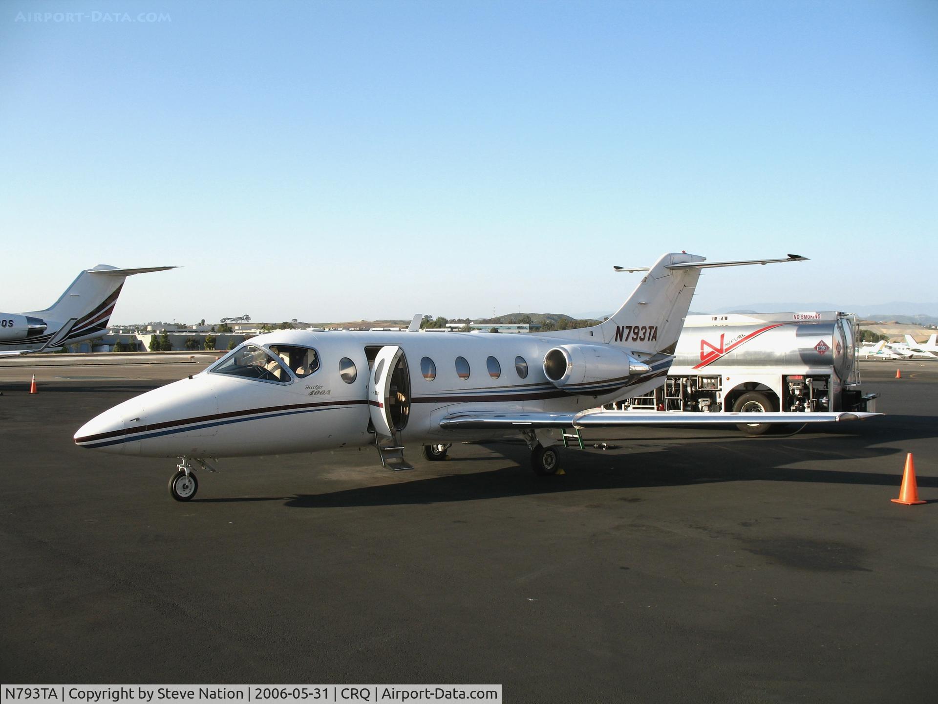 N793TA, 1999 Beechcraft 400A Beechjet C/N RK-244, 1999 Raytheon 400A in late afternoon sun @ McClellan-Palomar Airport, CA