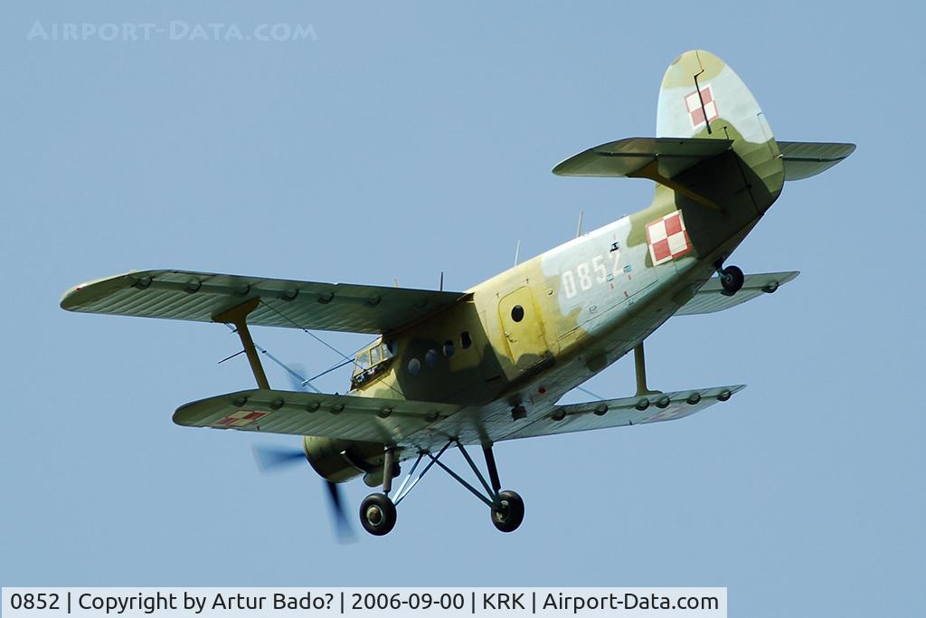 0852, Antonov An-2 Colt C/N 1G108-52, Poland Air Force - An-2