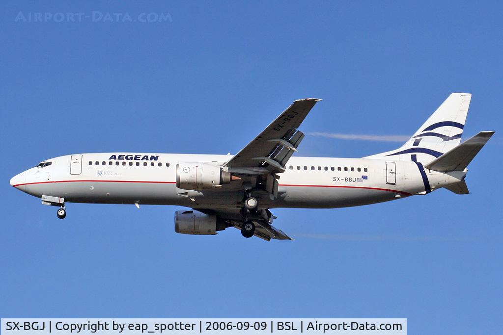 SX-BGJ, 1992 Boeing 737-4S3 C/N 25595, inbound from ATH