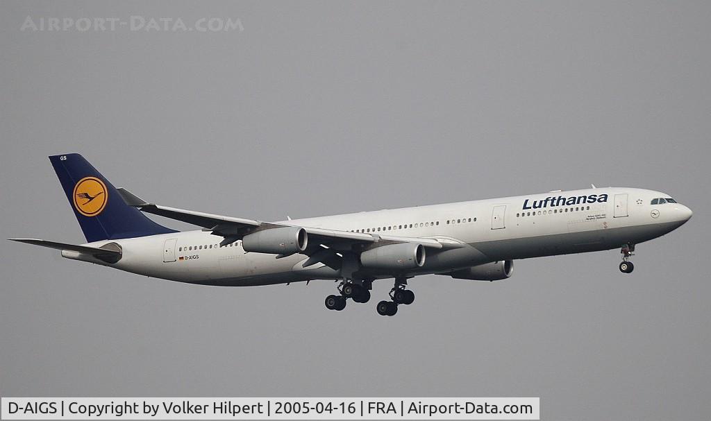 D-AIGS, 1999 Airbus A340-313 C/N 297, A340-313X