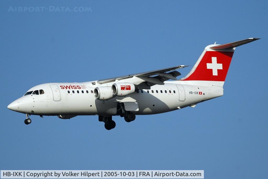 HB-IXK, 1993 British Aerospace Avro 146-RJ85 C/N E.2235, British Aerospace Avro Regionaljet RJ 85