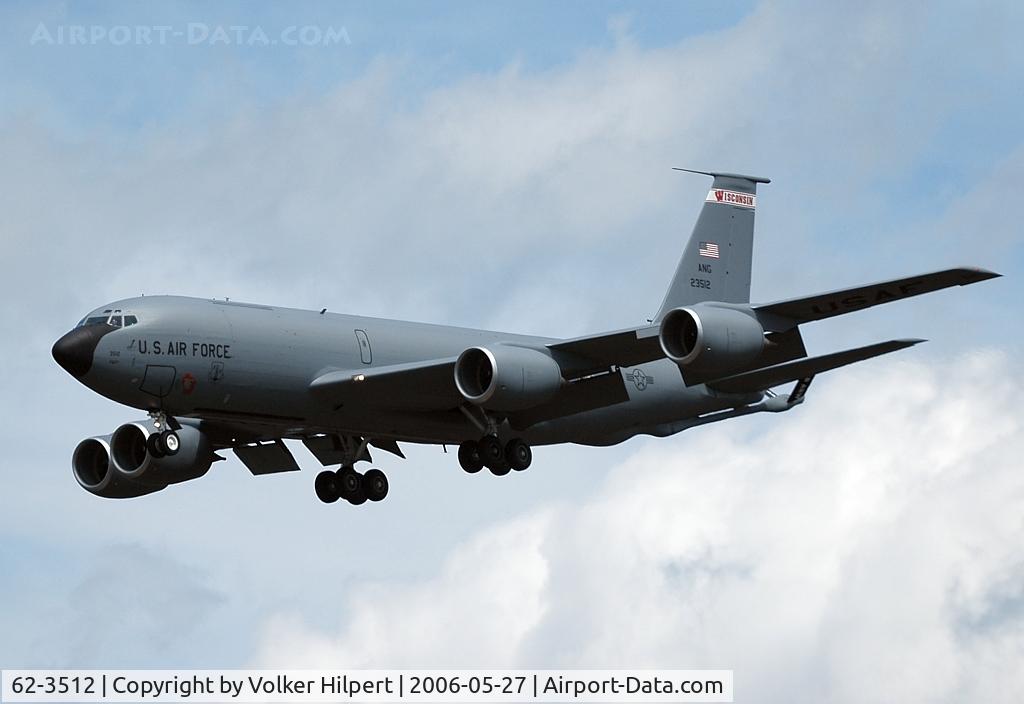 62-3512, 1962 Boeing KC-135R Stratotanker C/N 18495, on final at ramstein