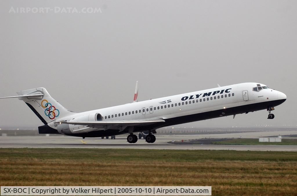 SX-BOC, 2000 Boeing 717-23S C/N 55065, Boeing 717 leaving Frankfurt