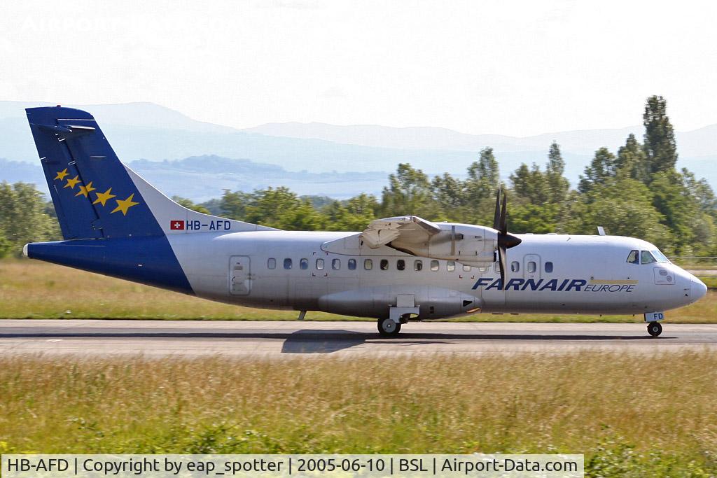 HB-AFD, 1989 ATR 42-320 C/N 121, Departing on runway 16