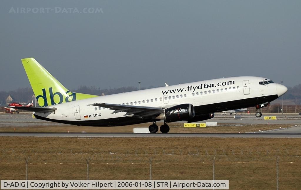 D-ADIG, 1992 Boeing 737-3L9 C/N 26441, leaving str