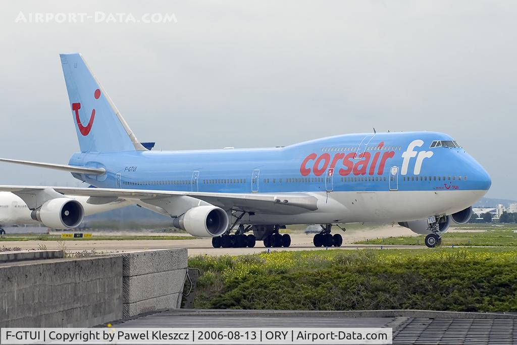 F-GTUI, 1992 Boeing 747-422 C/N 26875, taxi to gate