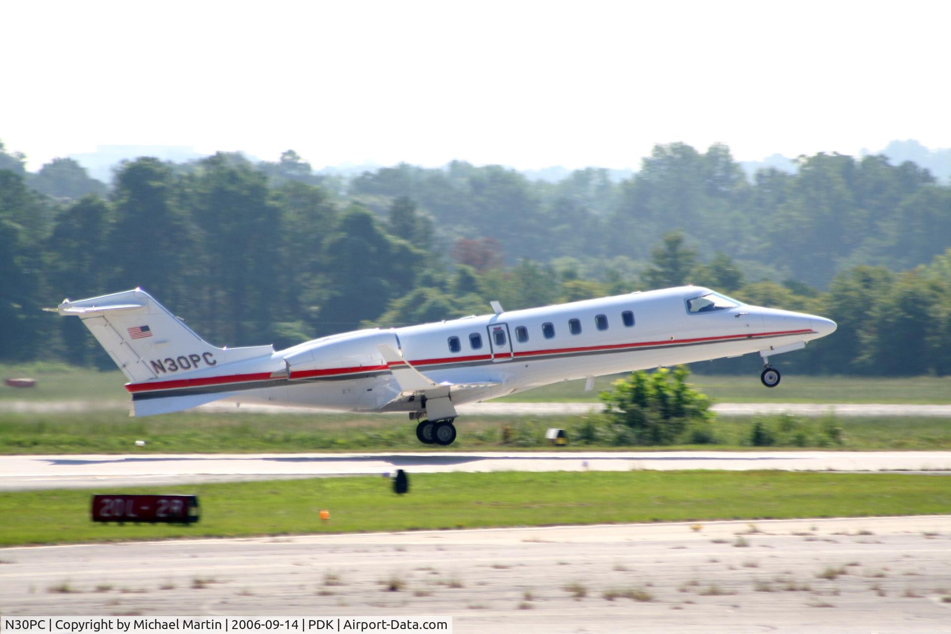 N30PC, 2003 Learjet 45 C/N 235, Takeoff from 20L