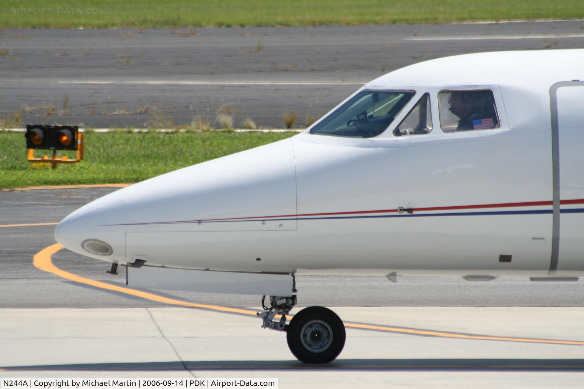 N244A, 1979 Dassault Falcon 10 C/N 145, Close up of cockpit