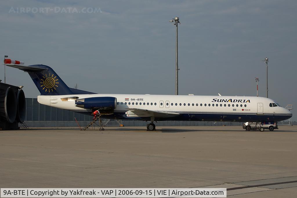 9A-BTE, 1992 Fokker 100 (F-28-0100) C/N 11416, Sunadria Fokker 100
