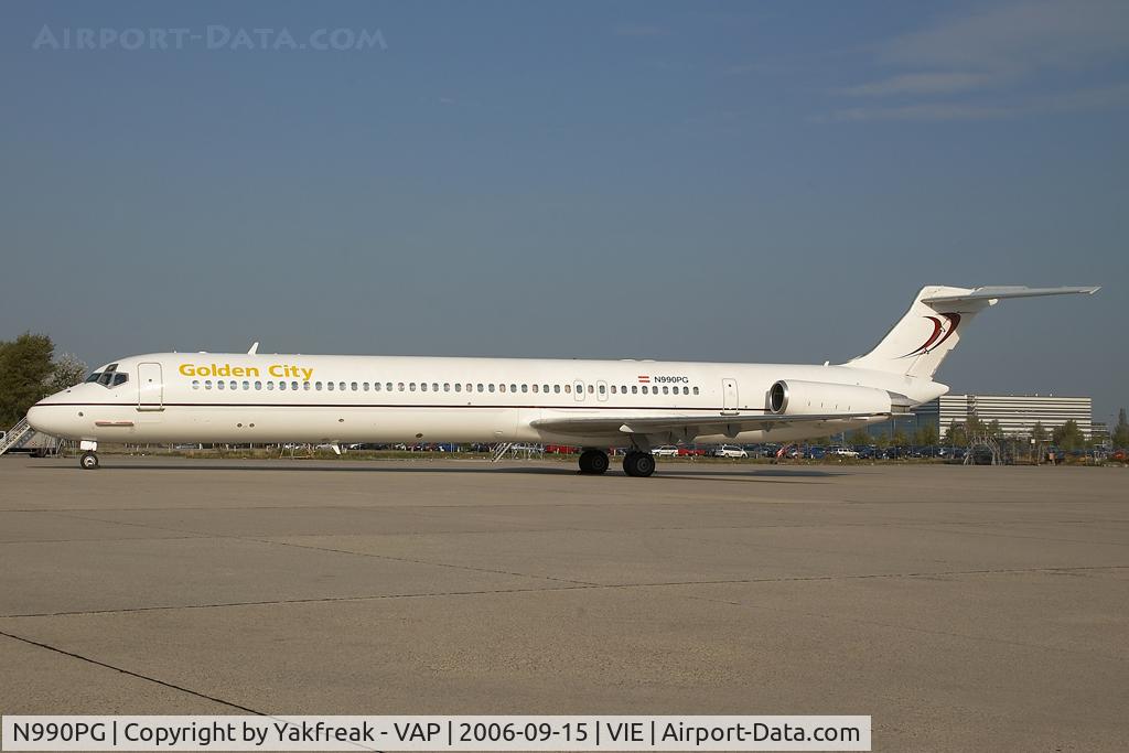 N990PG, 1986 McDonnell Douglas MD-83 (DC-9-83) C/N 49448, Golden City (operated by Map Jets) MD80 will be OE-IKB