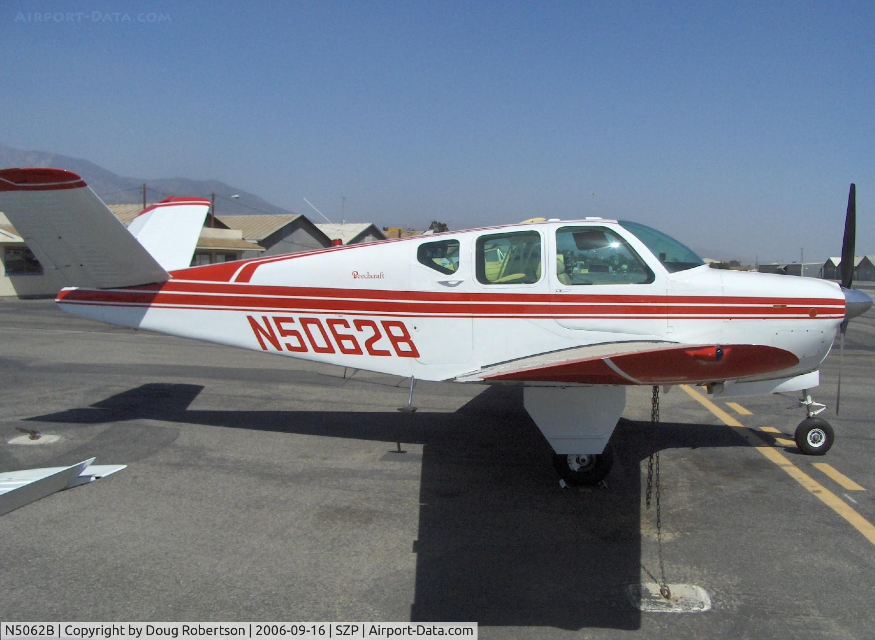 N5062B, 1955 Beech F35 Bonanza C/N D-4351, 1955 Beech F35 BONANZA, Continental E-225-8 225 Hp