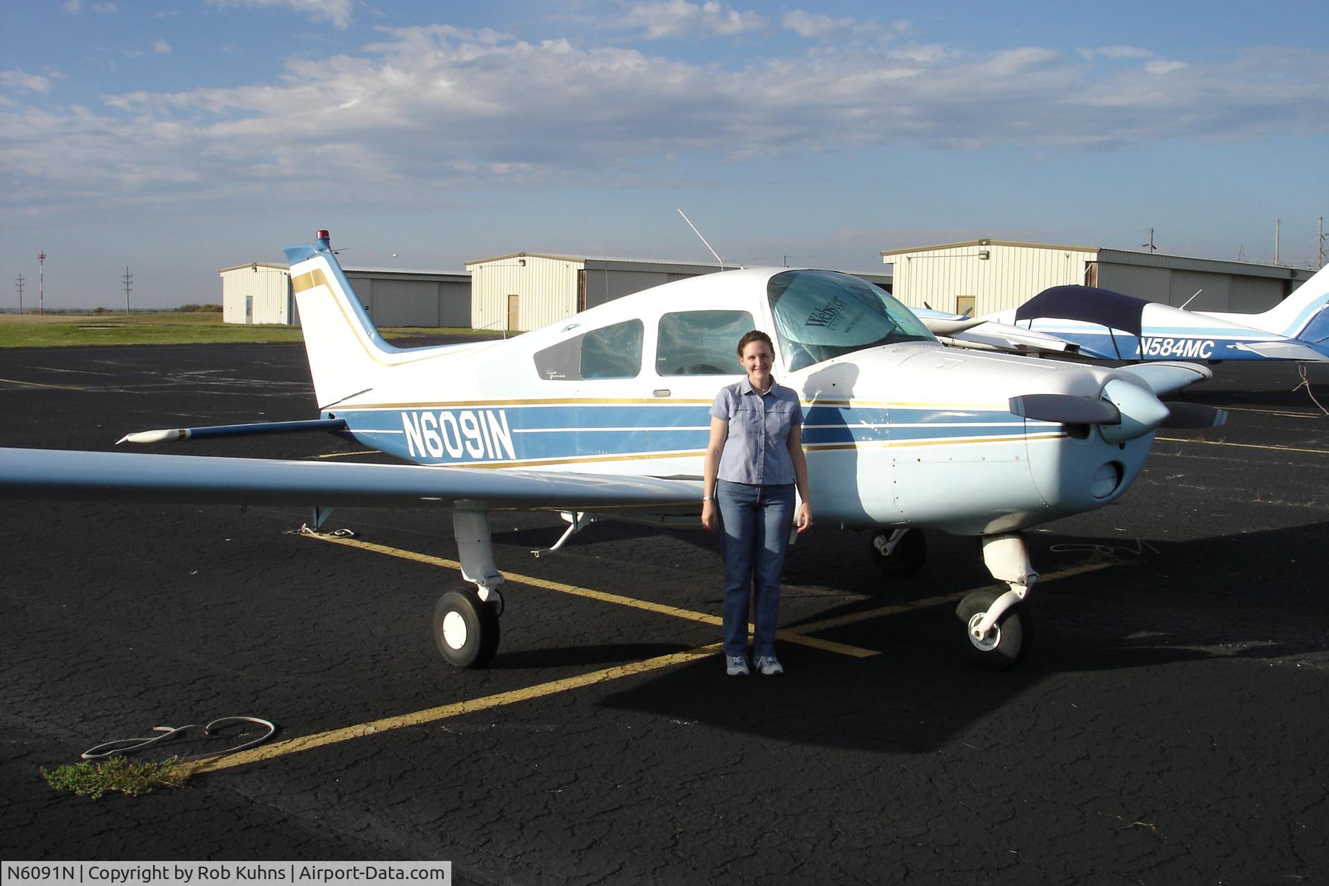 N6091N, 1969 Beech 19A C/N MB-399, My daughter in front of the 