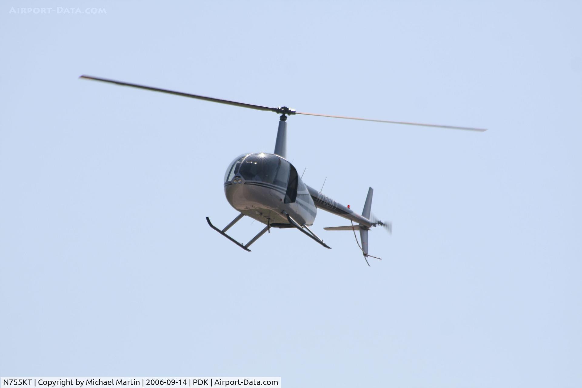 N755KT, 2004 Robinson R44 II C/N 10294, Departing from Mercury Air Center