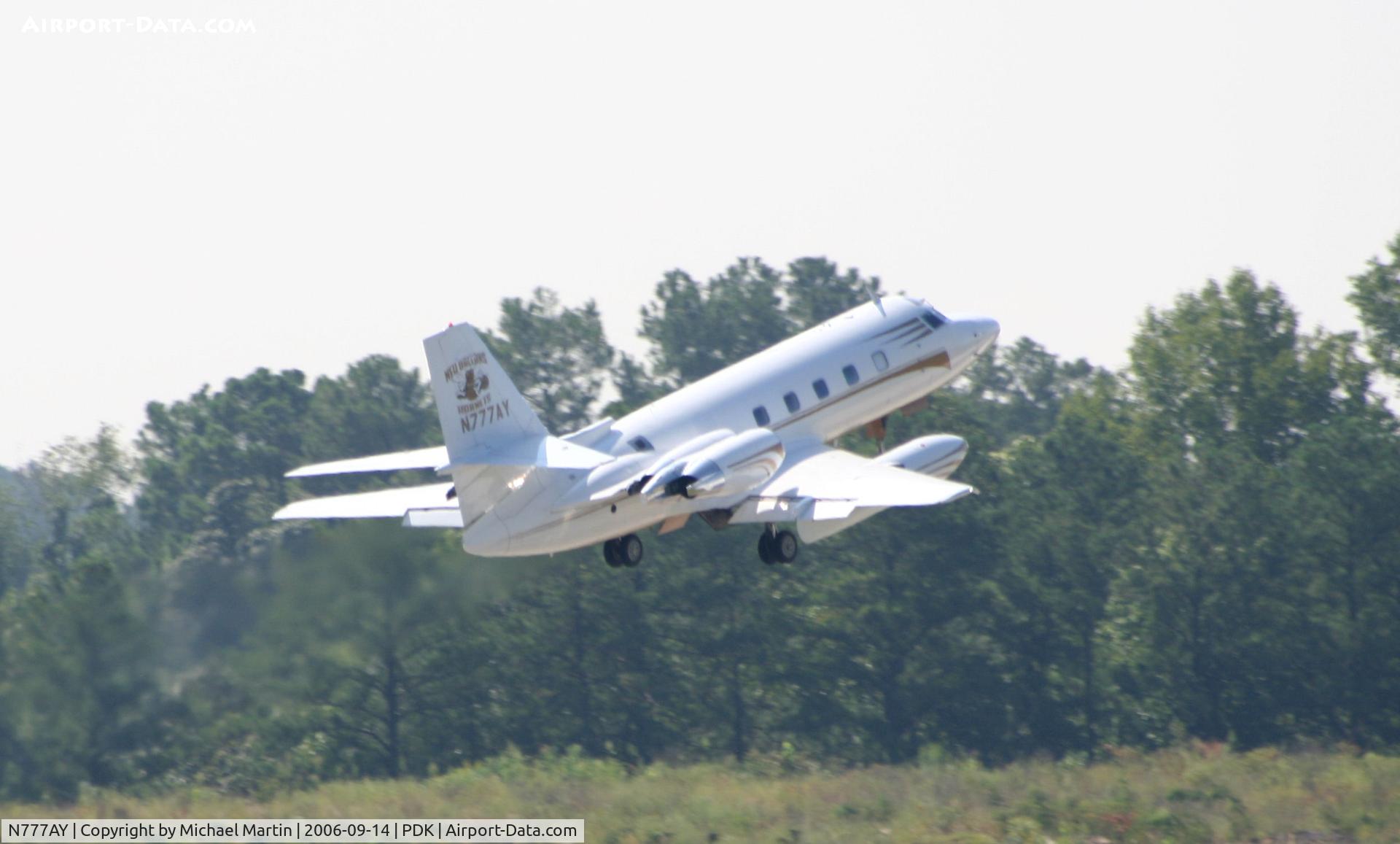 N777AY, 1976 Lockheed L-1329-25 Jetstar II C/N 5201, Departing Runway 20L