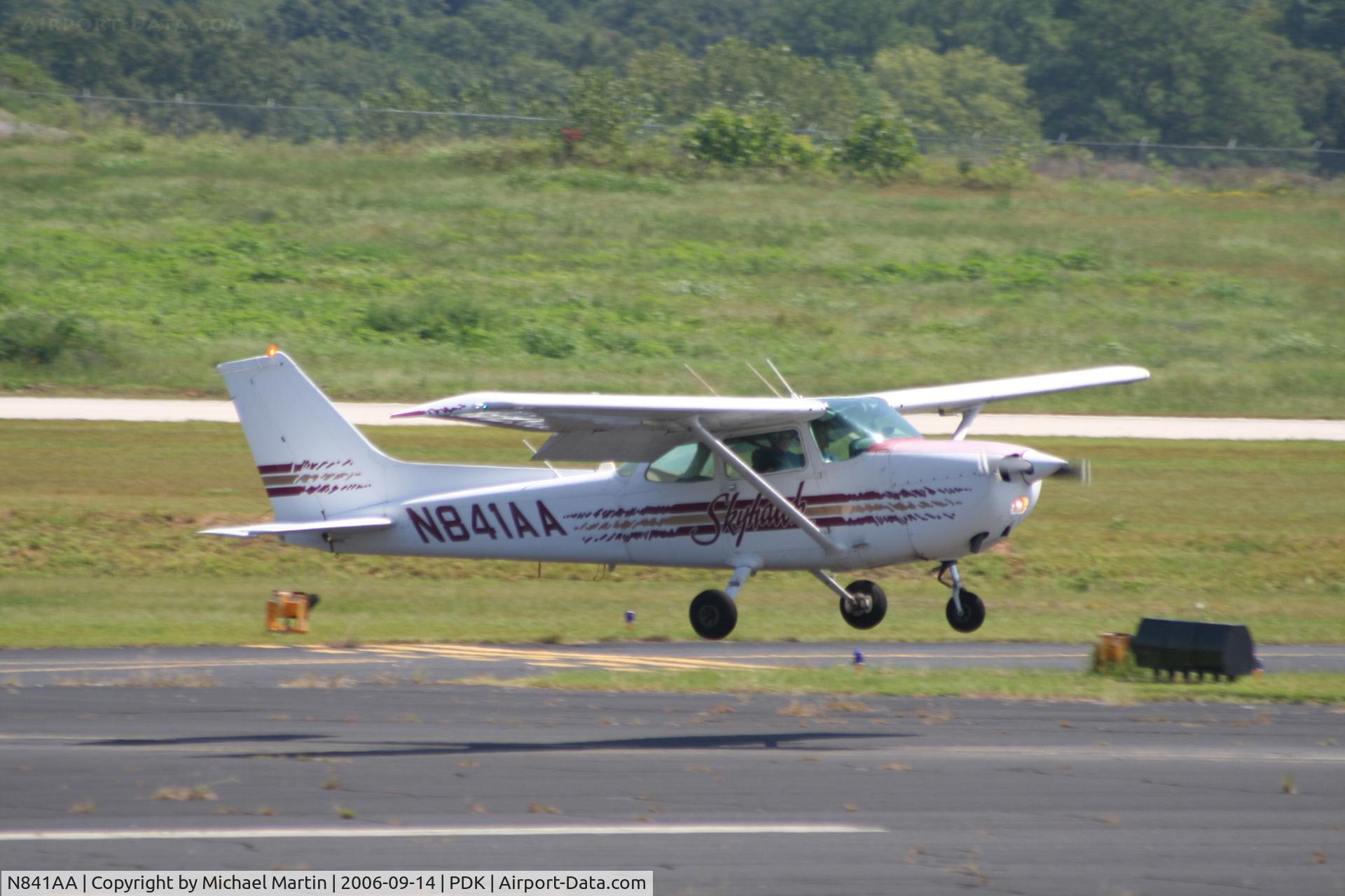 N841AA, 1979 Cessna 172N C/N 17272391, Inches from touching down runway 20R