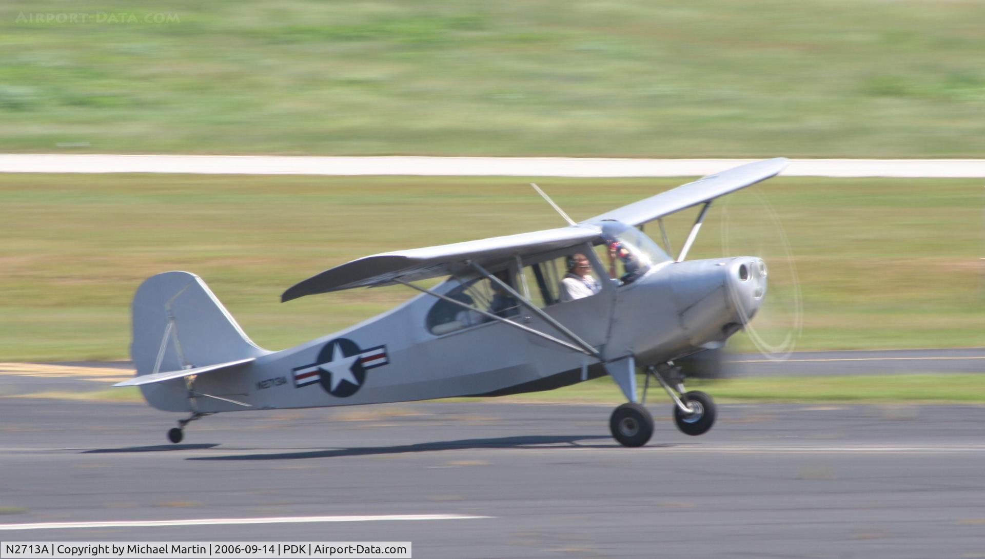 N2713A, 1947 Aeronca 7BCM C/N 7BCM-338, Takeoff from 20R
