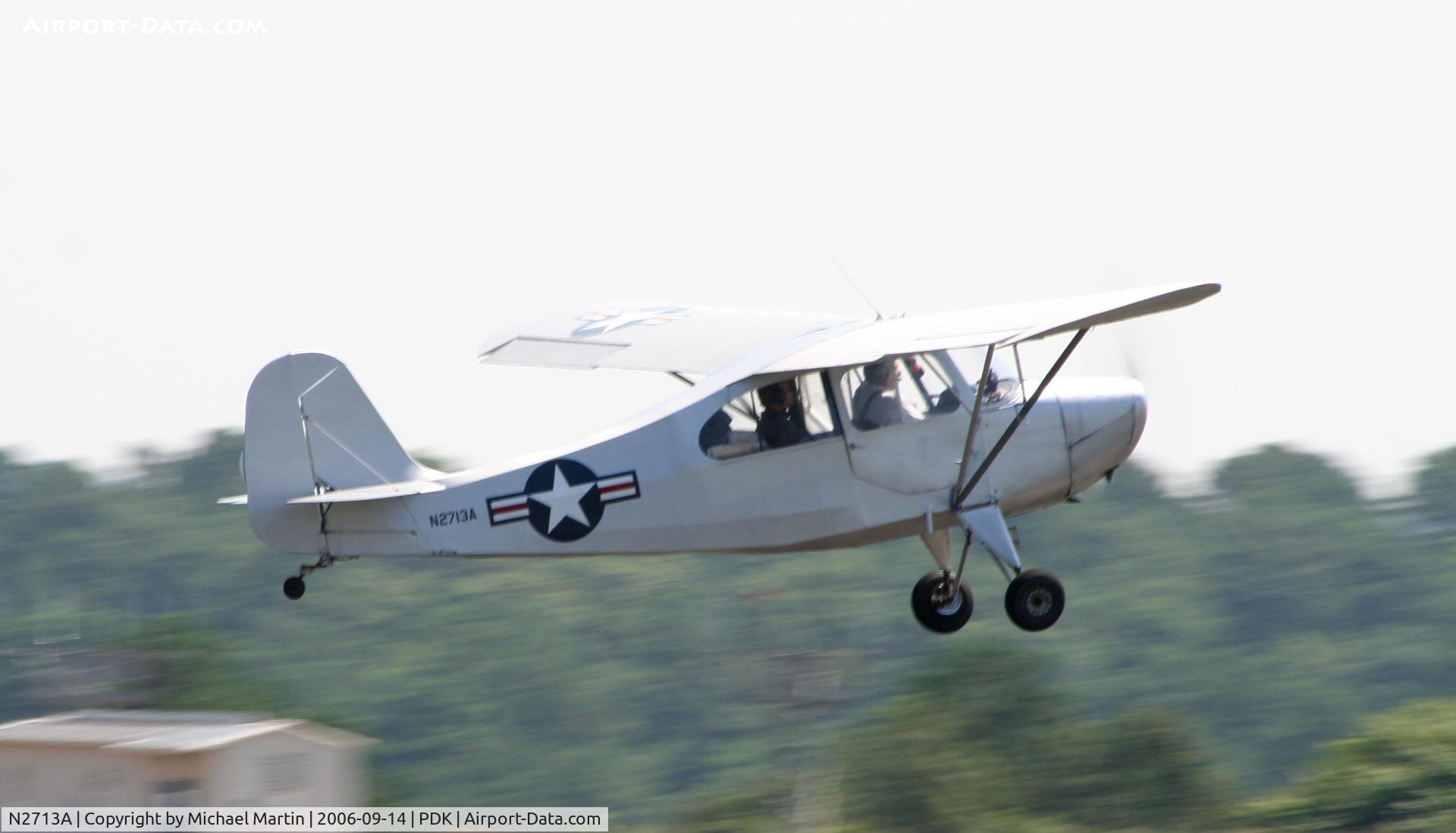 N2713A, 1947 Aeronca 7BCM C/N 7BCM-338, Departing Runway 20R