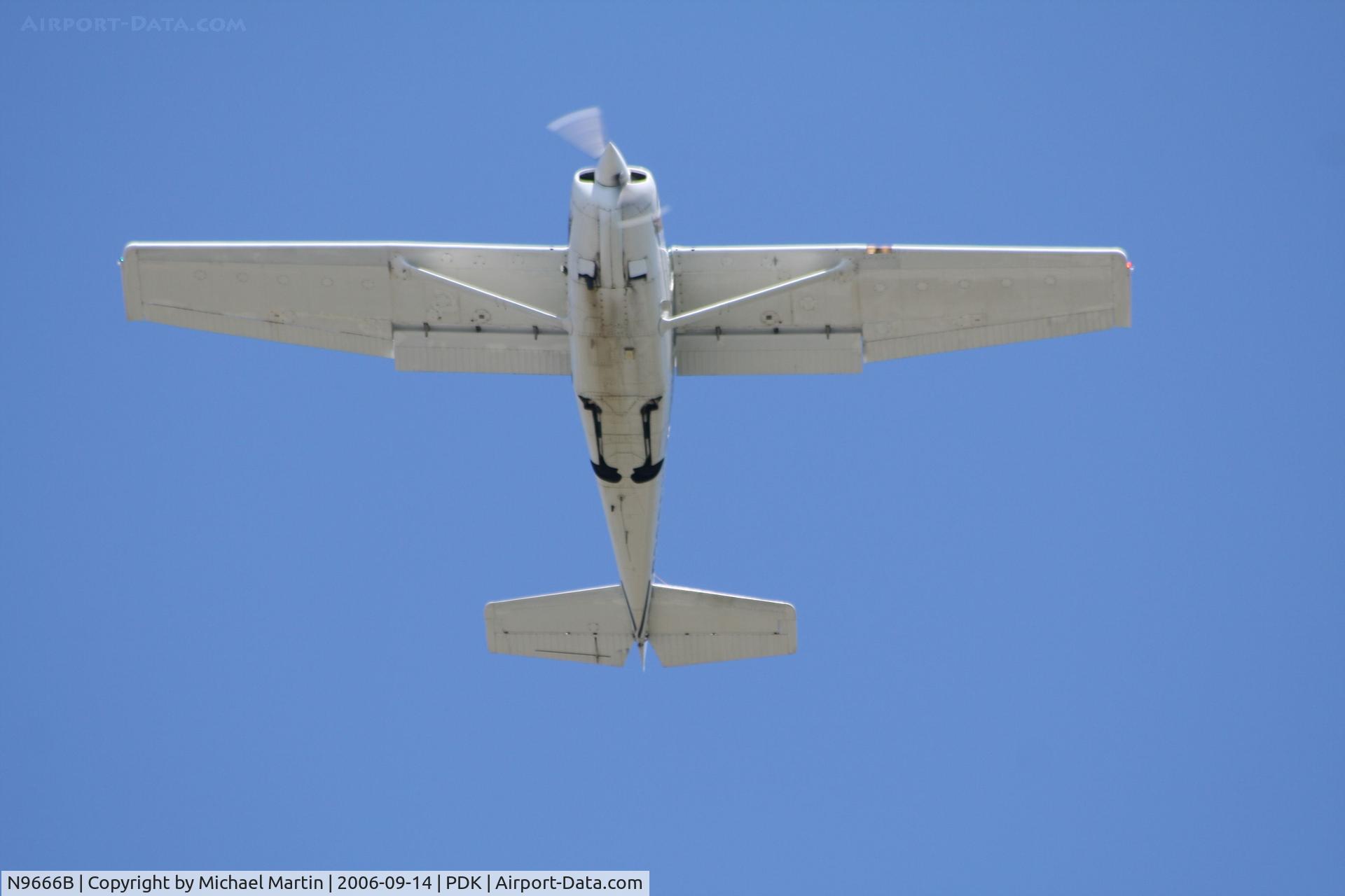 N9666B, 1981 Cessna 172RG Cutlass RG C/N 172RG0955, Underside view after getting a 