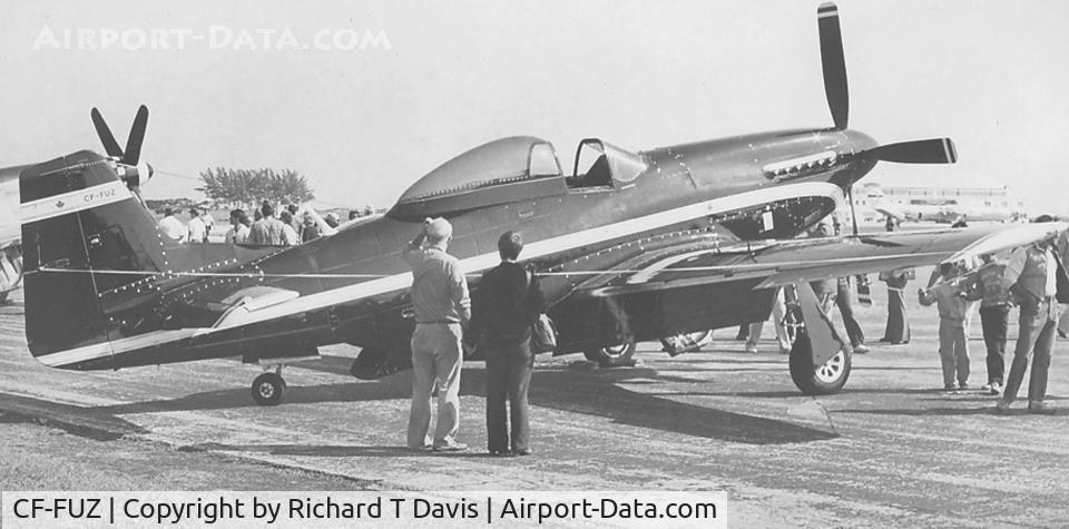CF-FUZ, 1944 North American P-51D Mustang C/N 122-31615 (44-63889), At Patrick AFB in Cocoa Beach Fl. in Nov. 1983.