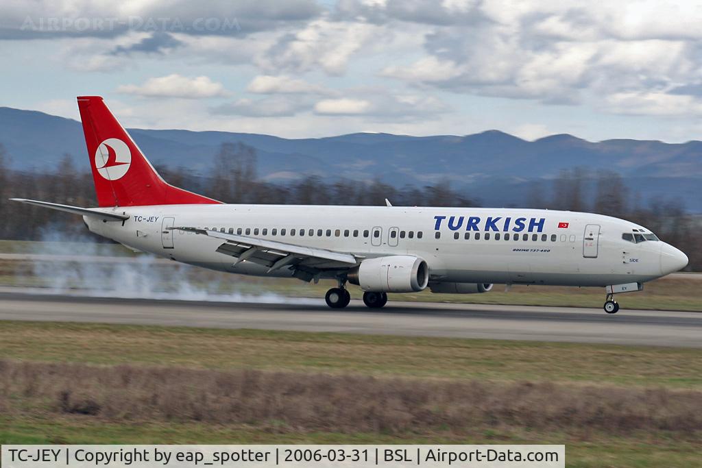 TC-JEY, 1993 Boeing 737-4Y0 C/N 26086, inbound from IST