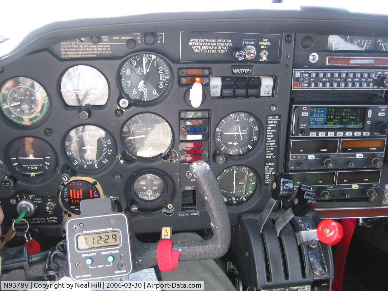 N9378V, 1969 Mooney M20F Executive C/N 700016, Airplane's instrument panel- equipped with two VOR and two COM radios (King KX155's), a color approach-approved GPS (King KLN-94), a King KT-76A transponder, a King KN-64 DME, a JPI EDM-700 digital engine monitor, and standard factory instruments.