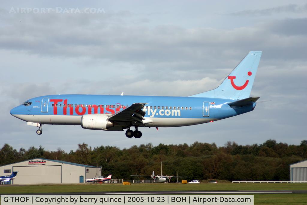 G-THOF, 1995 Boeing 737-3Q8 C/N 26314, THOMSONFLY 737