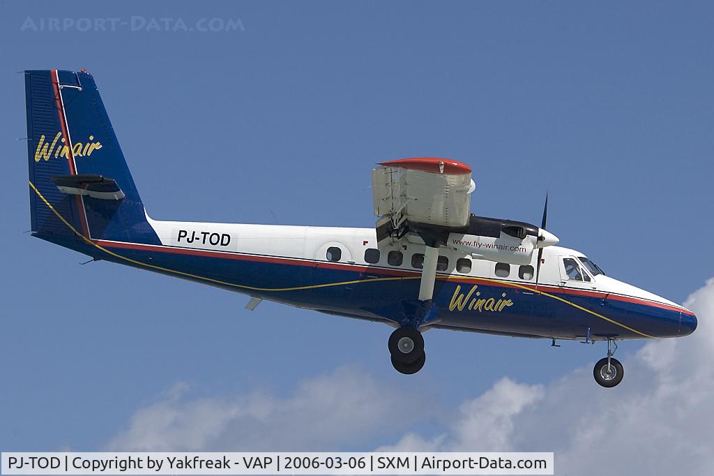 PJ-TOD, 1980 De Havilland Canada DHC-6-300 Twin Otter C/N 675, Winair Dash 6 Twin Otter