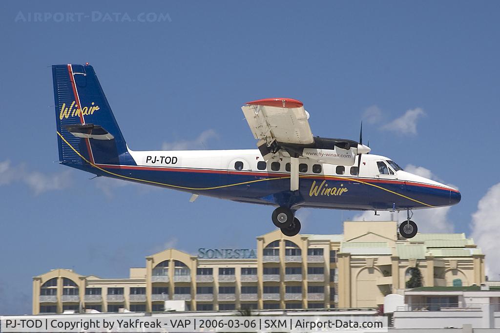 PJ-TOD, 1980 De Havilland Canada DHC-6-300 Twin Otter C/N 675, Winair Dash 6 Twin Otter