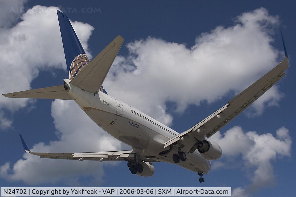 N24702, 1998 Boeing 737-724 C/N 28763, Continental Airlines Boeing 737-700WL