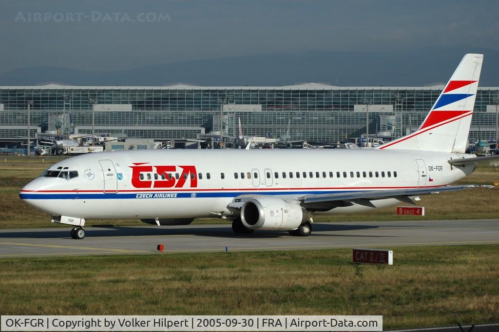 OK-FGR, 2000 Boeing 737-45S C/N 28477, on the taxiway