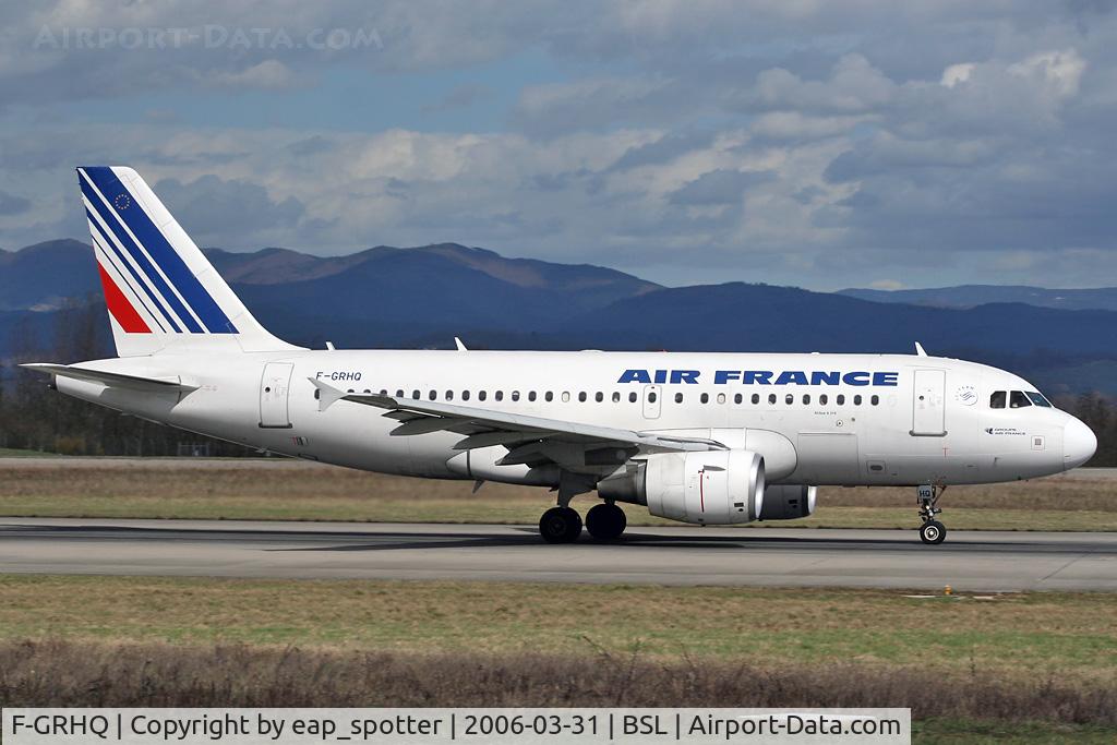 F-GRHQ, 2000 Airbus A319-111 C/N 1404, Departing to ORY