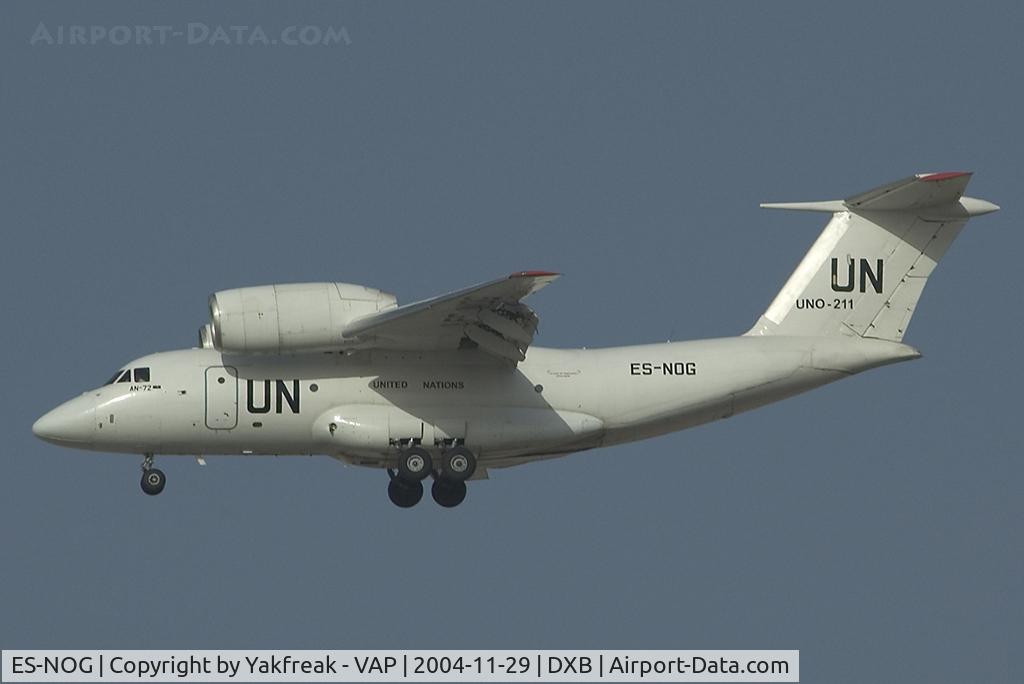 ES-NOG, 1989 Antonov An-72-100 C/N 36572080786, Enimex Antonov 72 operated for the United Nations