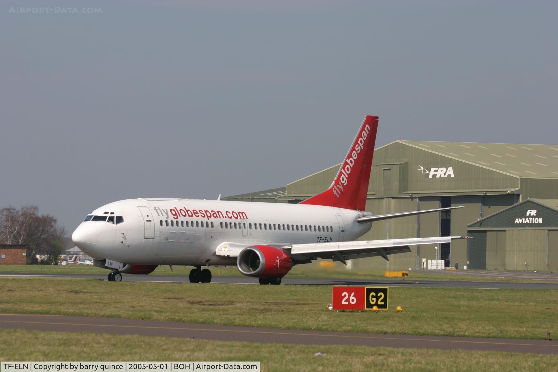 TF-ELN, 1987 Boeing 737-3Q8 C/N 23766, GLOBESPAN 737