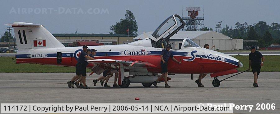114172, Canadair CT-114 Tutor C/N 1172, Finally, the last one...getting pushed around