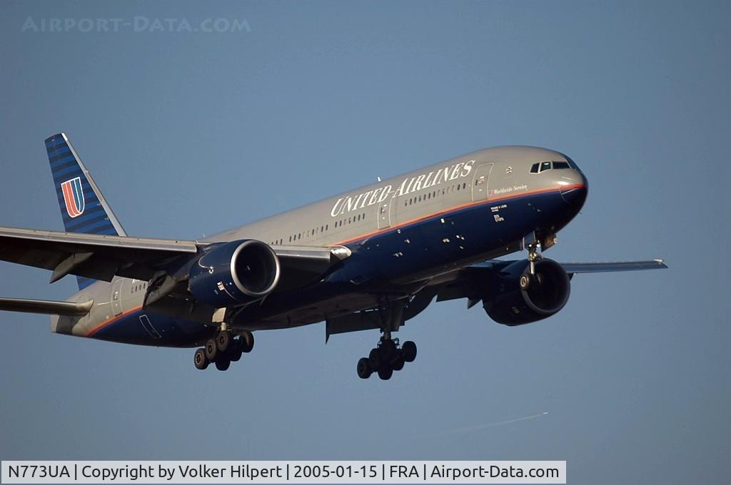 N773UA, 1995 Boeing 777-222 C/N 26929, Boeing 777-222