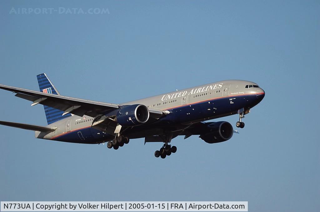 N773UA, 1995 Boeing 777-222 C/N 26929, Boeing 777-222