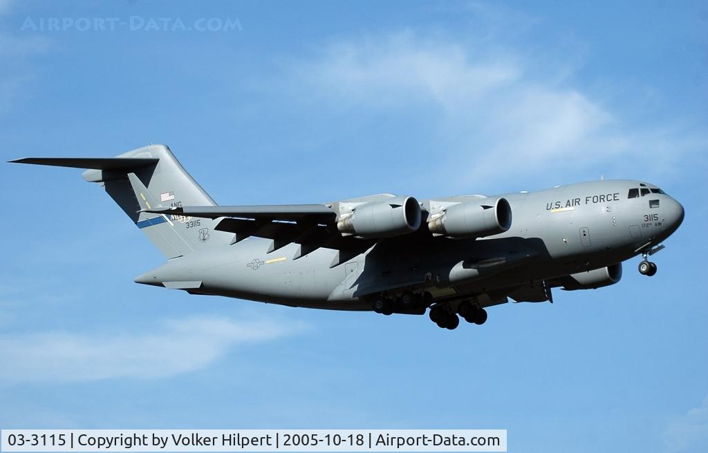 03-3115, 2003 Boeing C-17A Globemaster III C/N R-115, Boeing C-17 Globemaster III