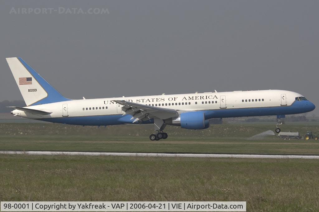 98-0001, 1998 Boeing VC-32A (757-200) C/N 29025, USAF Boeing 757-200