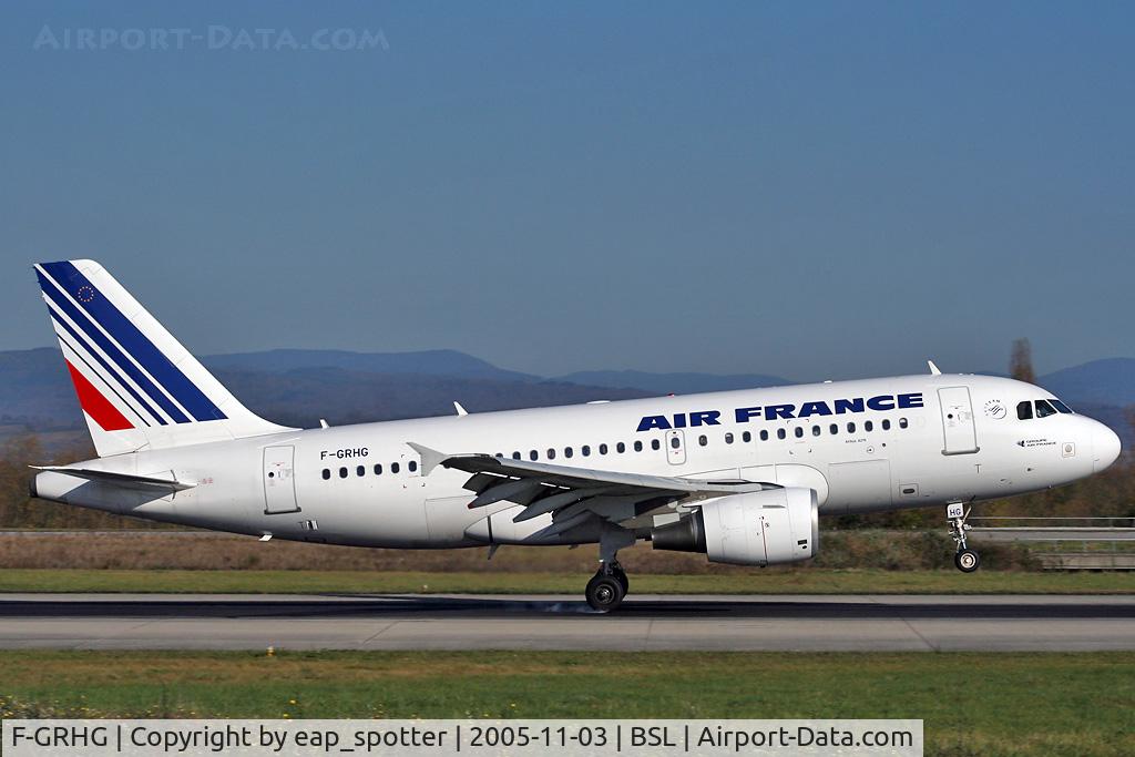 F-GRHG, 1999 Airbus A319-111 C/N 1036, inbound from Paris Orly