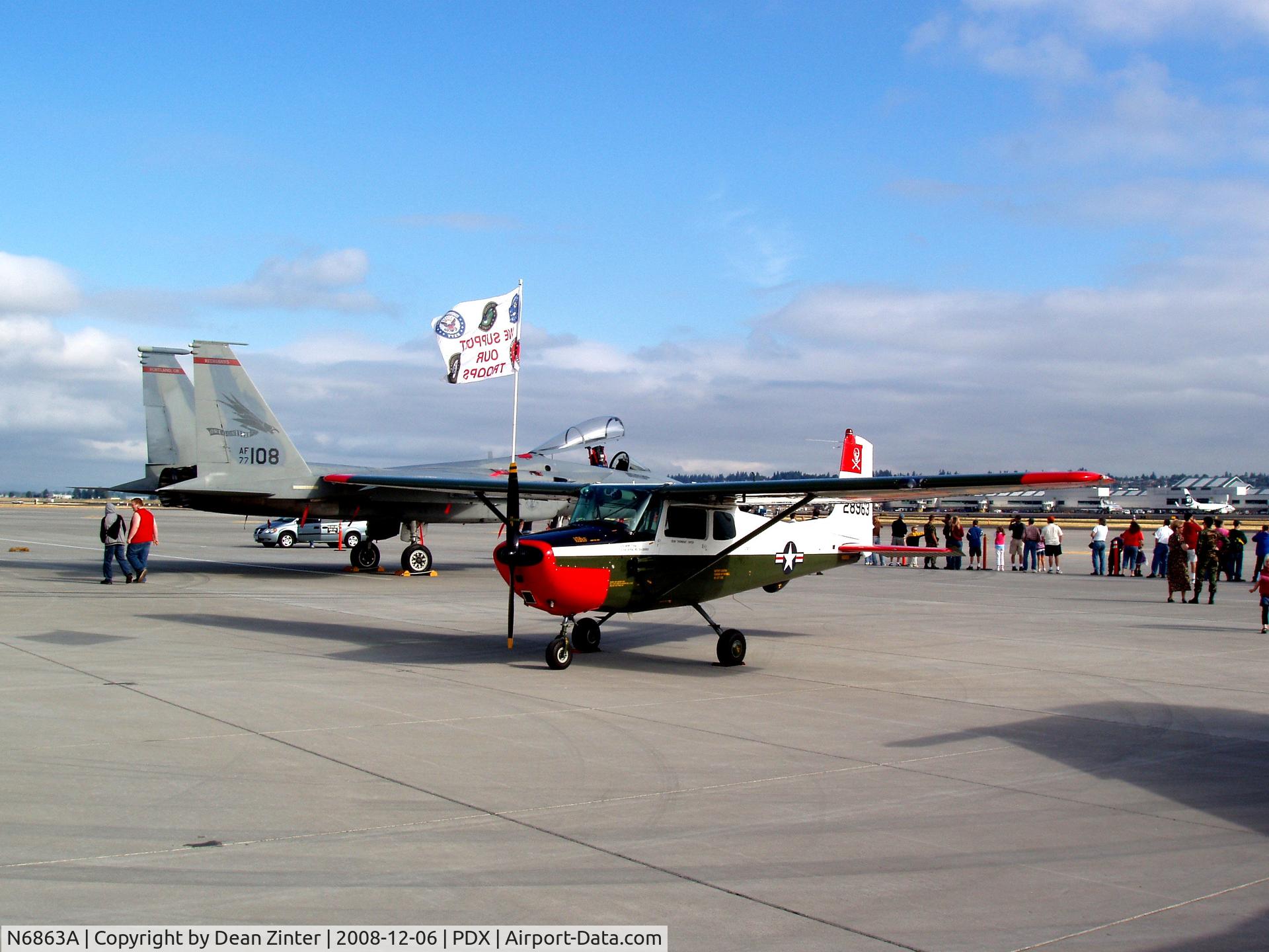 N6863A, 1956 Cessna 172 C/N 28963, On Location Oregon Air Guard Base, PDX, Oregon