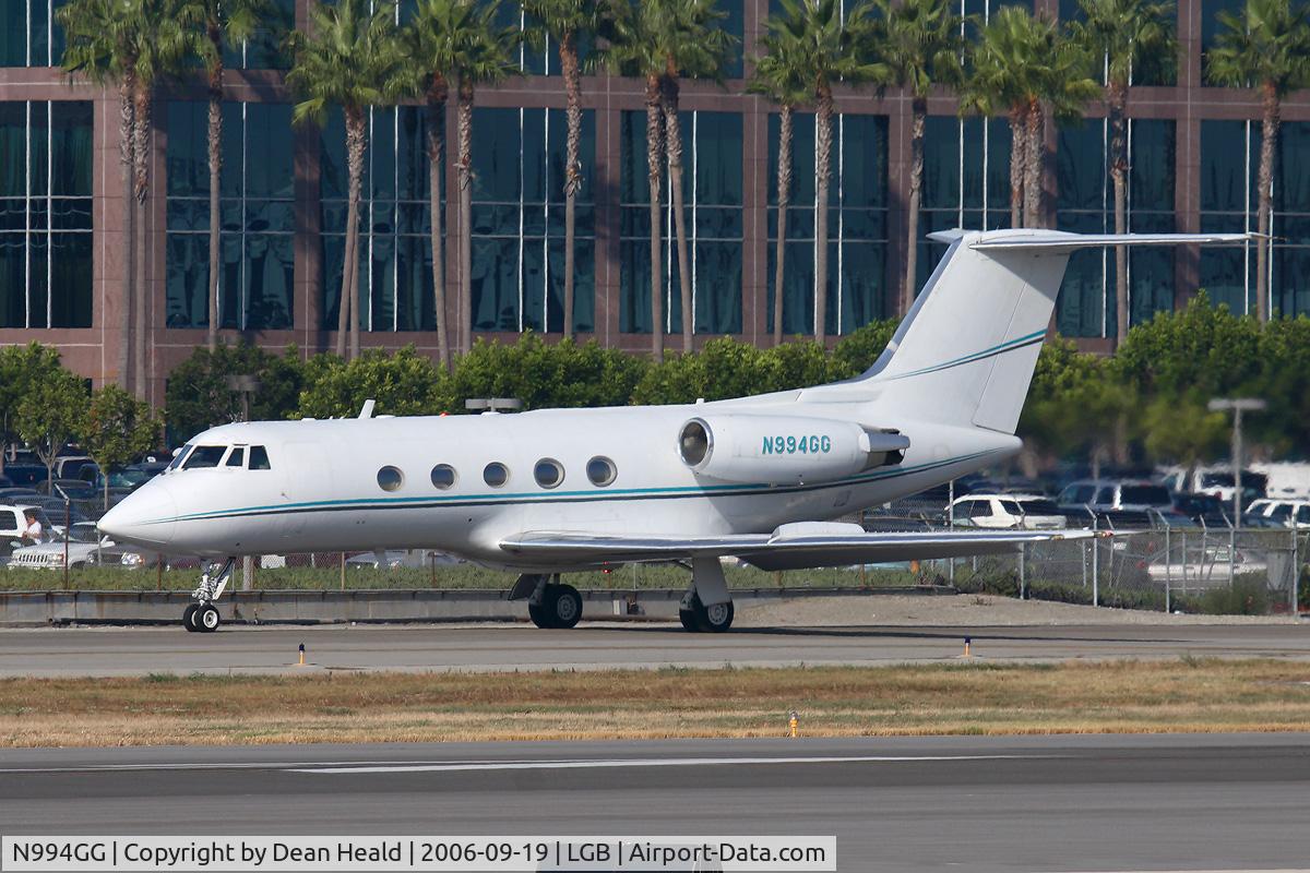 N994GG, 1969 Grumman G-1159 Gulfstream II C/N 77, Gulfstream G-II N994GG taxiing to RWY 30 for departure to Falcon Field (KFFZ).